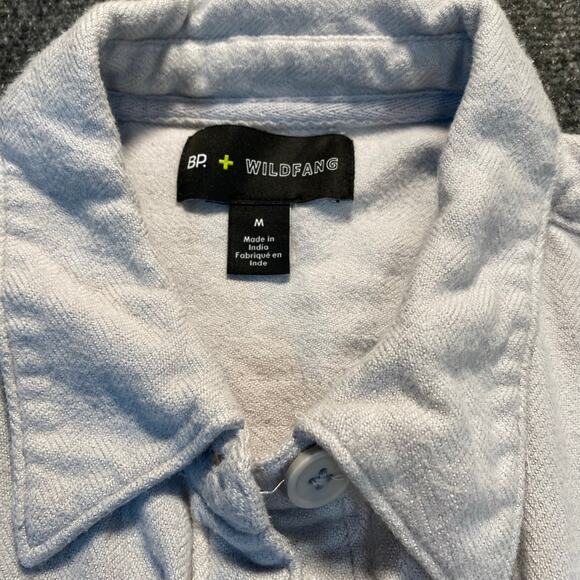 BP. X Wildfang Womens Medium Ivory Cotton Long Sleeve Shirt Dress Maxi - Picture 4 of 9